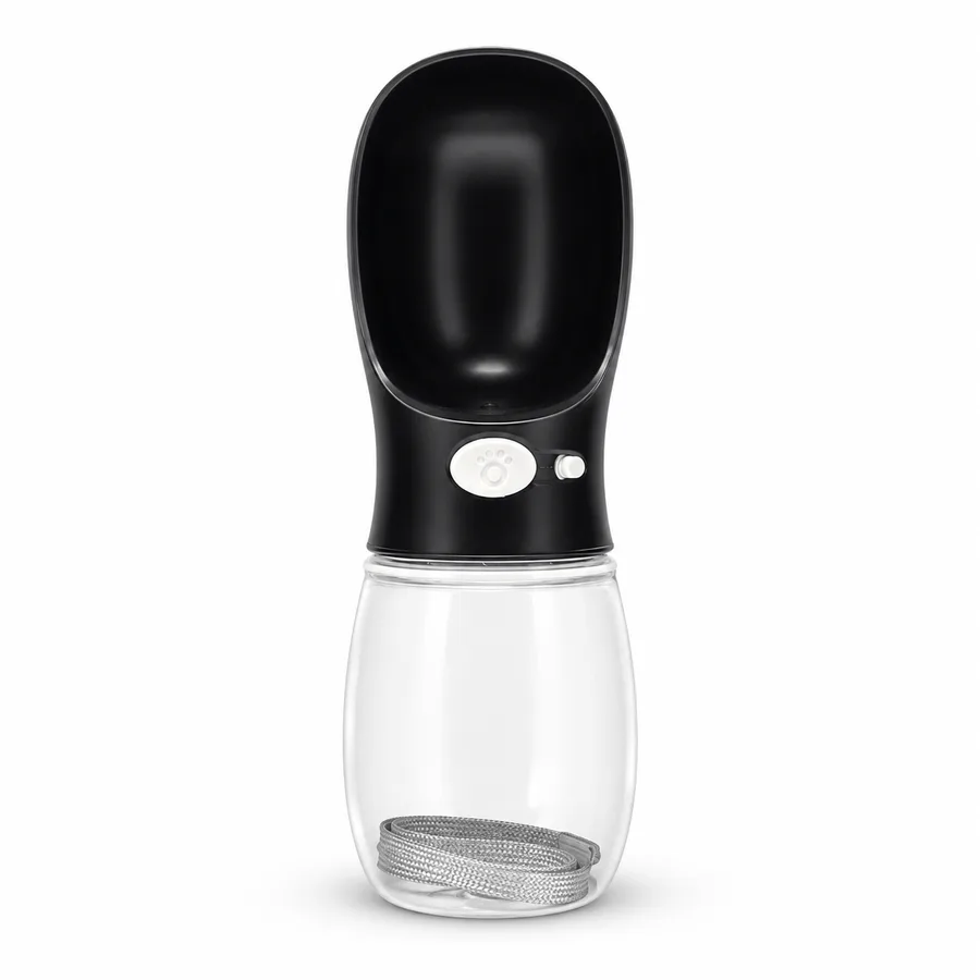 Vaso bebedero portátil 350 ml — Negro