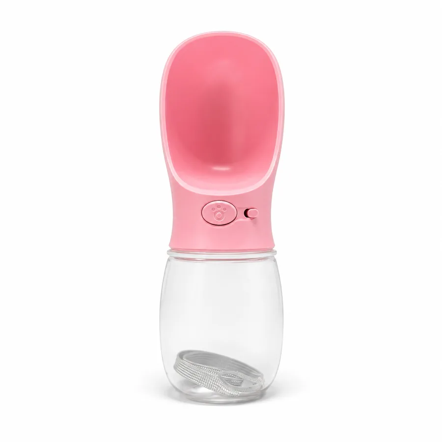 Vaso bebedero portátil 350 ml — Rosado